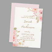 Floral Wedding Invitation Template Wedding  サンキューカード