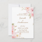 Floral Wedding Invitation Template Wedding  サンキューカード (正面)
