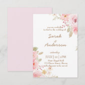 Floral Wedding Invitation Template Wedding  サンキューカード (正面/裏面)