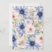 Floral wedding invitation, wedding invite 招待状 (裏面)