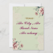 Floral Wedding Invitations  招待状 (裏面)