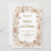 Floral Wedding Invitations Boho Is Natural 招待状 (正面)