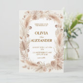 Floral Wedding Invitations Boho Is Natural 招待状 (スタンド正面)