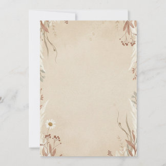 Floral Wedding Invitations Boho Is Natural 招待状