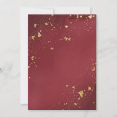 Floral Wedding Invitations Dark Luxury 招待状 (裏面)