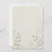 Floral Wedding Invitations Luxurious White 招待状 (裏面)