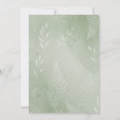Floral Wedding Invitations Natural Green Plant 招待状 (裏面)