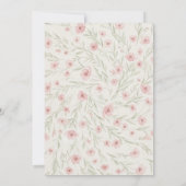 Floral Wedding Invitations Soft pink 招待状 (裏面)