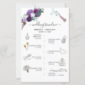 Floral Wedding Itinerary Program Card (正面)