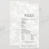 Floral Wedding Menu メニュー (正面/裏面)