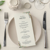 Floral wedding menu - boho style メニュー