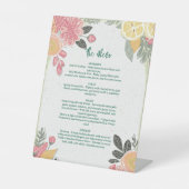Floral Wedding Menu, Minimalist Menu 台座サイン (正面)