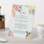 Floral Wedding Menu, Minimalist Menu 台座サイン (インサイチュ)
