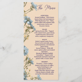 Floral Wedding Menu, Minimalist Menu, Elegant  メニュー