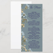 Floral Wedding Menu, Minimalist Menu, Elegant  メニュー (正面/裏面)