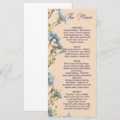 Floral Wedding Menu, Minimalist Menu, Elegant  メニュー (正面/裏面)