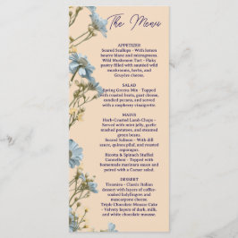 Floral Wedding Menu, Minimalist Menu, Elegant  メニュー