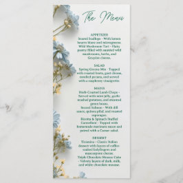 Floral Wedding Menu, Minimalist Menu, Elegant  メニュー