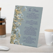 Floral Wedding Menu, Minimalist  Menu, Elegant 台座サイン (インサイチュ)