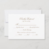 Floral Wedding Monogram Crest RSVP Card (正面)