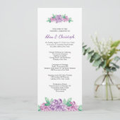 Floral Wedding Program Template プログラム (スタンド正面)