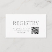 Floral Wedding Registry Insert with QR Code エンクロージャーカード (正面)