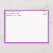 Floral Wedding Sunflower Daisy Rehearsal Dinner 案内ポストカード (裏面)