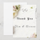 Floral Wedding Thank You Card サンキューカード (正面/裏面)