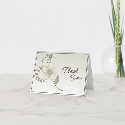 Floral Wedding Thank You Card サンキューカード (正面)