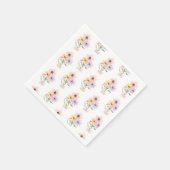 Floral wedding watercolor bouquet pretty スタンダードカクテルナプキン (角)