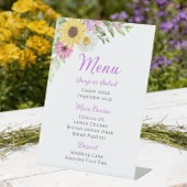 Floral Wedding Wildflower Sunflower Daisy Menu 台座サイン