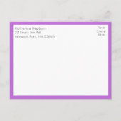 Floral Wedding Wildflower Sunflower Daisy RSVP ポストカード (裏面)