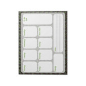 Floral Weekly Planner Notepad | Organize Your Week ノートパッド (回転)