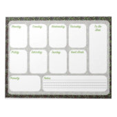 Floral Weekly Planner Notepad | Organize Your Week ノートパッド (正面)