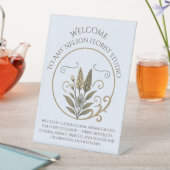 Floral Welcome Sign for Florists 台座サイン (インサイチュ)