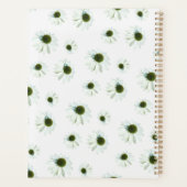 Floral White Cream Echinacea Pattern 2026 プランナー手帳 (裏面)