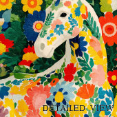 Floral White Horse Poster Print Wall Art ポスター