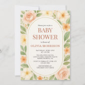 Floral Wildflower Botanical Baby Shower 招待状 (正面)