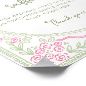 Floral Wildflower Girl Diaper Raffle ポスター (角)