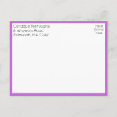 Floral Wildflower Save the Date Wedding ポストカード (裏面)