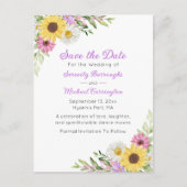 Floral Wildflower Save the Date Wedding ポストカード (正面)
