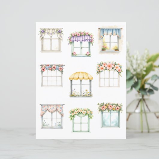 Floral Window Cutout Scrapbook Paper (スタンド正面)