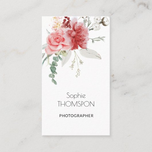 Floral winter flowers  名刺 (正面)