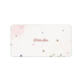 Floral “With Love” Folded Note Card – Elegant Bota ラベル (正面)