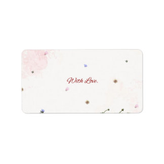 Floral “With Love” Folded Note Card – Elegant Bota ラベル
