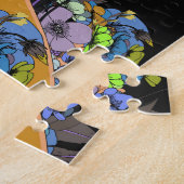 Floral Woman Crown of Flowers ジグソーパズル (側面)