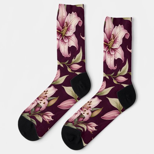 Floral Women's Socks ソックス (左)