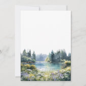 Floral Woodland Lake Celebration Of Life Funeral 招待状 (裏面)