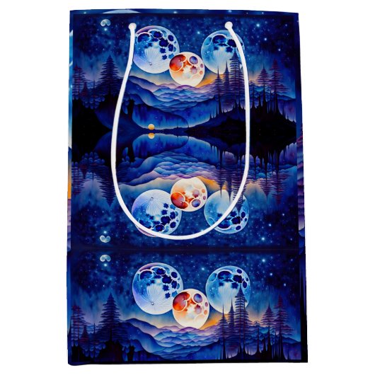 Floral Wrapping Paper ミディアムペーパーバッグ (正面)