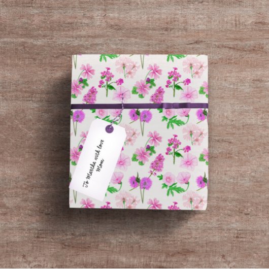 Floral Wrapping Paper - Papel de regalo con flores ラッピングペーパー